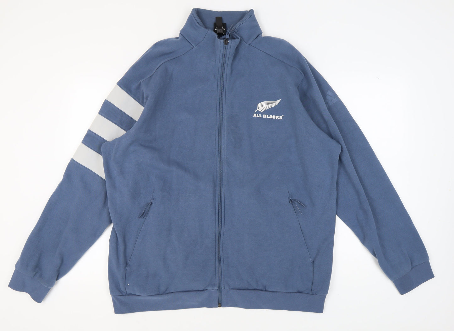 Adidas Men's Blue 2XL Full Zip Sweatshirt