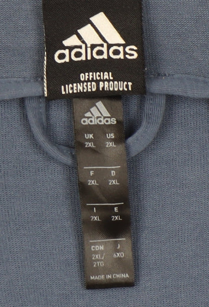 Adidas Men's Blue 2XL Full Zip Sweatshirt