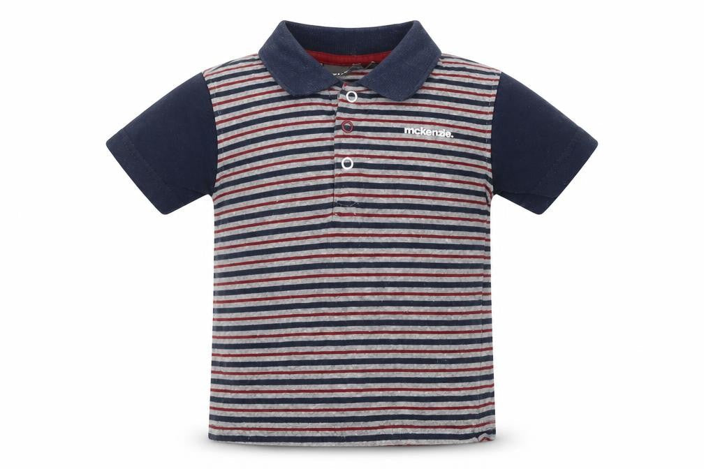 Front view of McKenzie unisex baby polo - multicoloured, 9-12 months