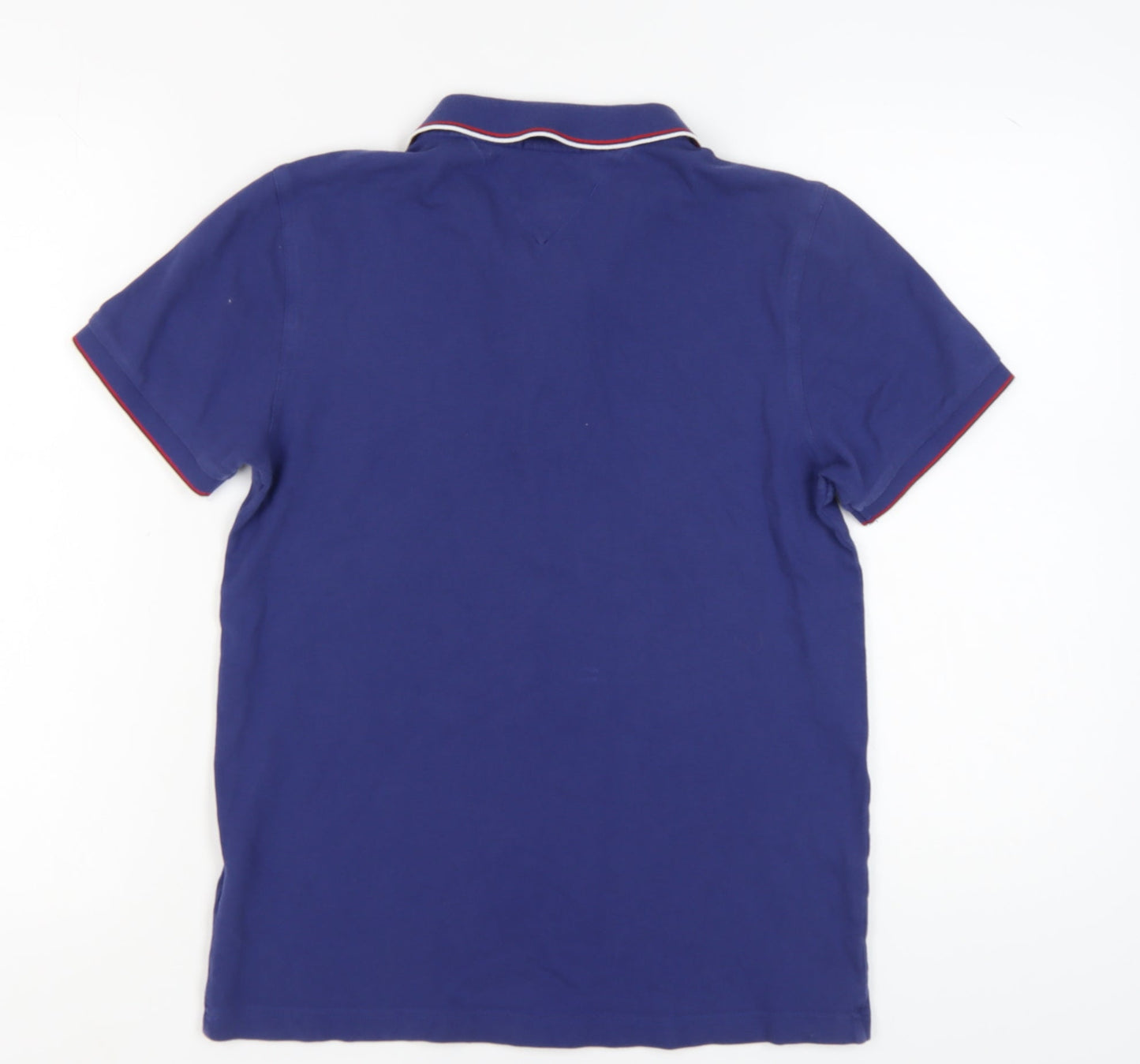 Tommy Hilfiger Men's Blue Polo Shirt, Size L, Cotton Jersey