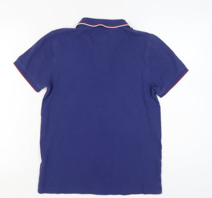 Tommy Hilfiger Men's Blue Polo Shirt, Size L, Cotton Jersey