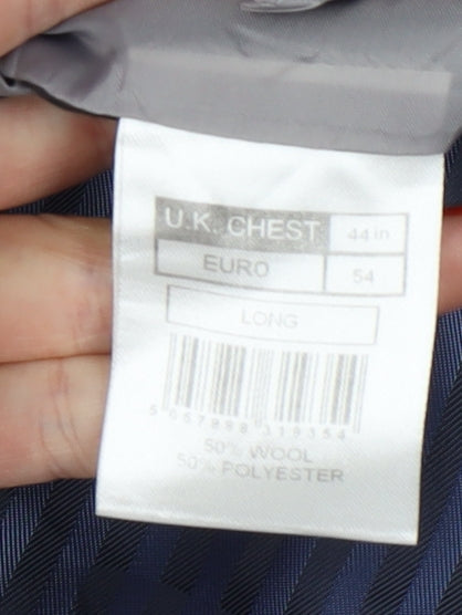 Mens UK Size 44 Jeff Banks Regular Blue Suit Jacket