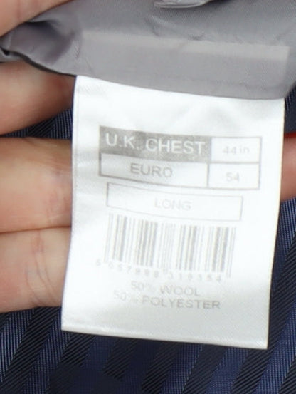 Mens UK Size 44 Jeff Banks Regular Blue Suit Jacket