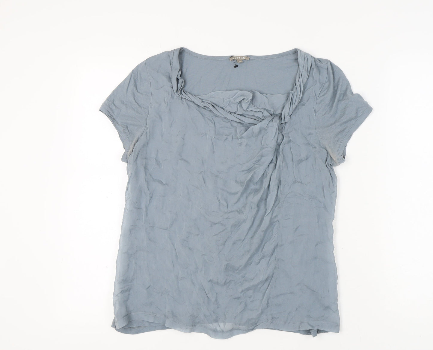 Womens UK Size L Jigsaw Blue Basic T-Shirt