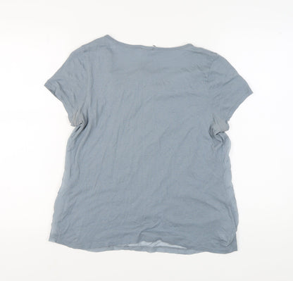 Womens UK Size L Jigsaw Blue Basic T-Shirt