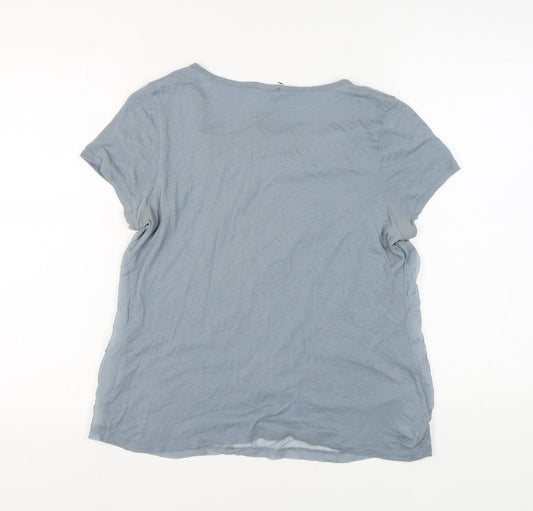Womens UK Size L Jigsaw Blue Basic T-Shirt