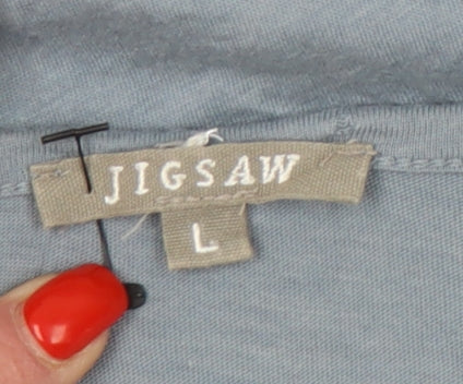 Womens UK Size L Jigsaw Blue Basic T-Shirt