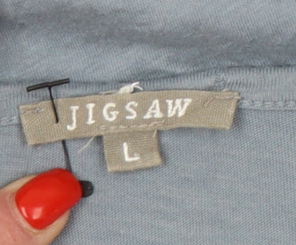 Womens UK Size L Jigsaw Blue Basic T-Shirt