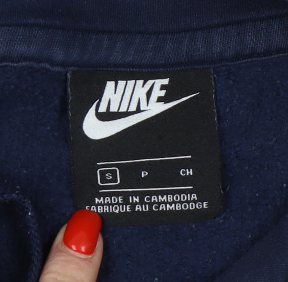 Mens UK Size S Nike Blue Pullover Hoodie