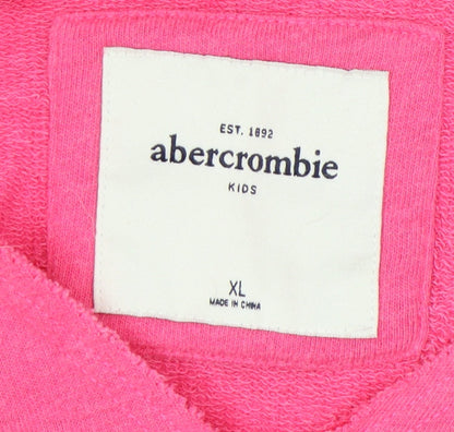 Abercrombie Girls Pink Pullover Hoodie XL