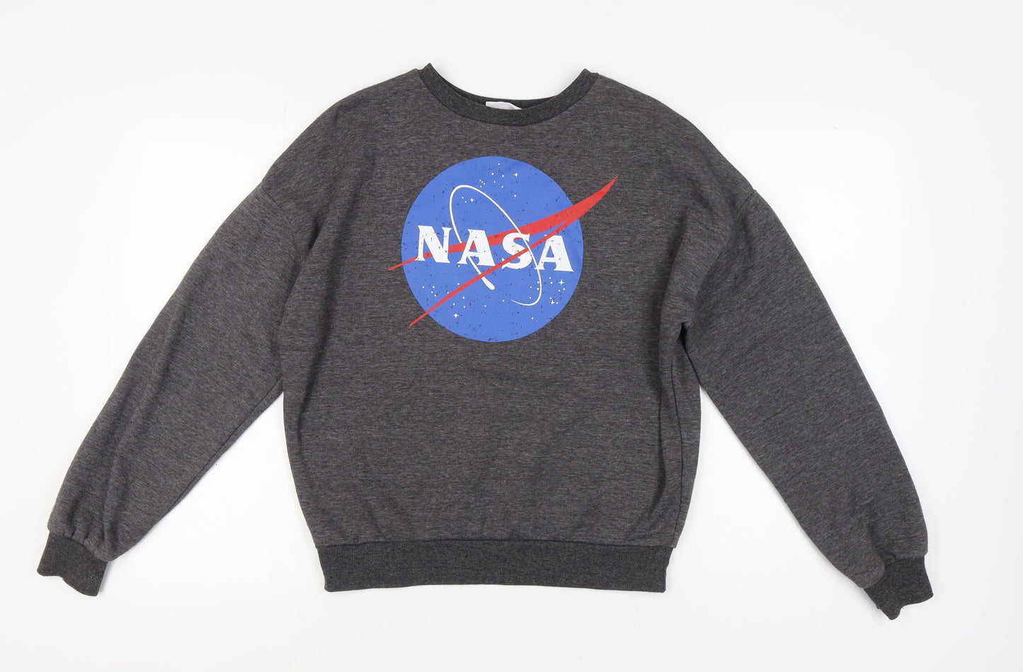 NASA Grey Unisex Sweatshirt, Small, Graphic Logo, New