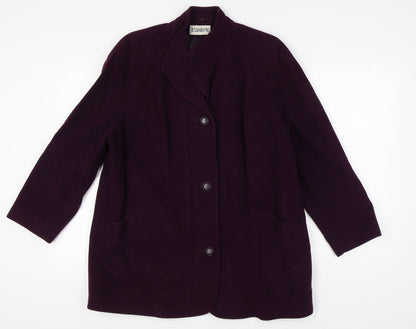 Eastex Women's Purple Wool Mid-Length Coat Size 16