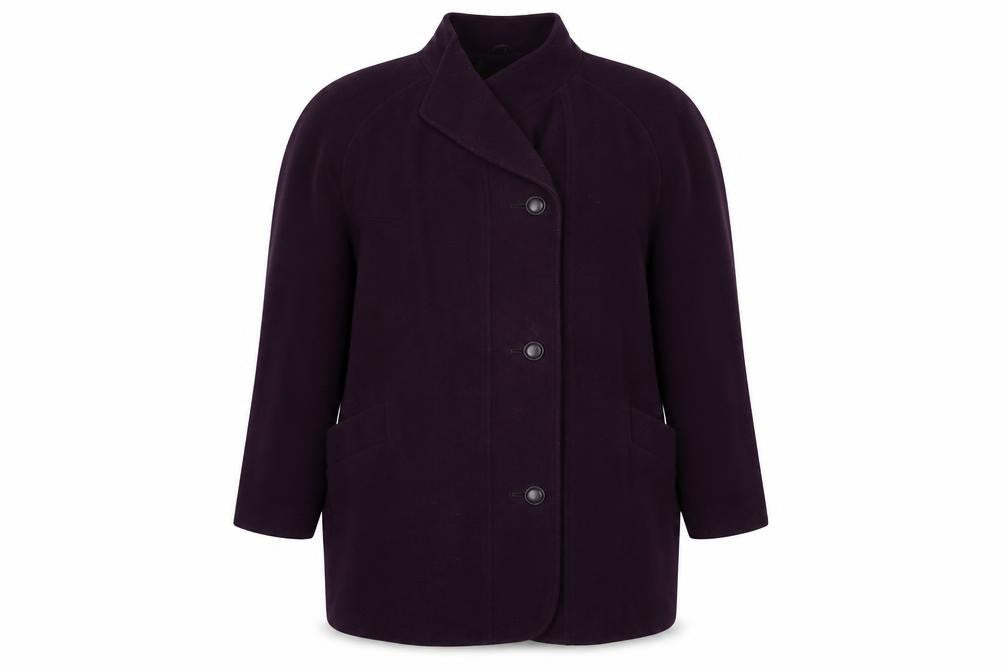 Eastex Women's Purple Wool Mid-Length Coat Size 16