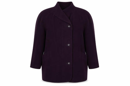 Eastex Women's Purple Wool Mid-Length Coat Size 16