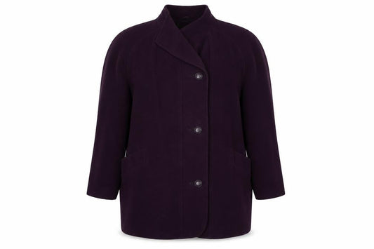 Eastex Women's Purple Wool Mid-Length Coat Size 16