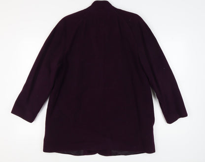Eastex Women's Purple Wool Mid-Length Coat Size 16