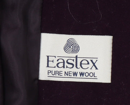 Eastex Women's Purple Wool Mid-Length Coat Size 16