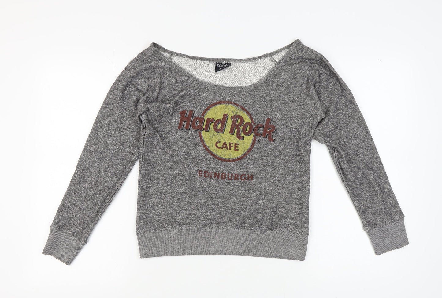 Womens UK Size S Hard Rock Cafe Grey Pullover Sweatshirt
