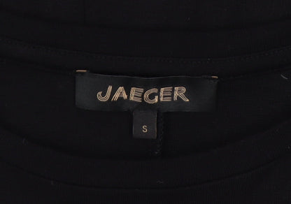 Jaeger Women's Black S Dress, 3/4 Sleeve, Round Neck