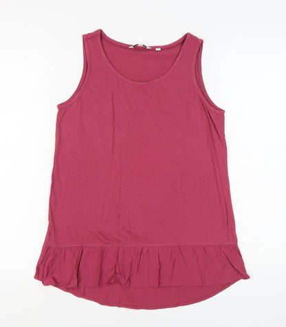 Fatface Women's Pink Tank Top, Size 8, Round Neck
