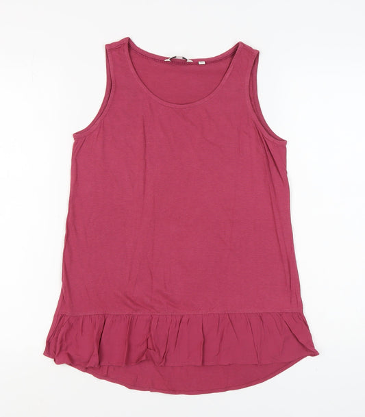 Fatface Women's Pink Tank Top, Size 8, Round Neck