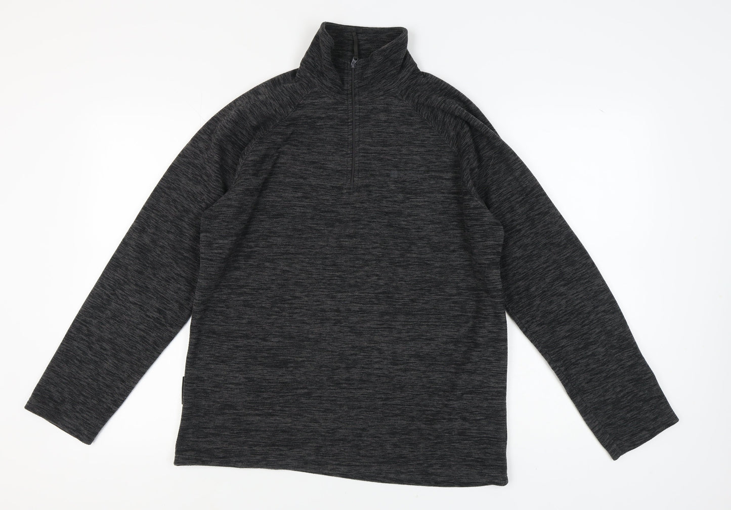 Mens UK Size M Mountain Warehouse Black 1/4 Zip Sweatshirt