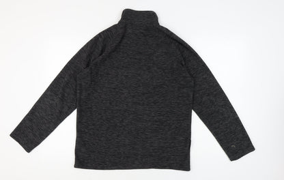 Mens UK Size M Mountain Warehouse Black 1/4 Zip Sweatshirt