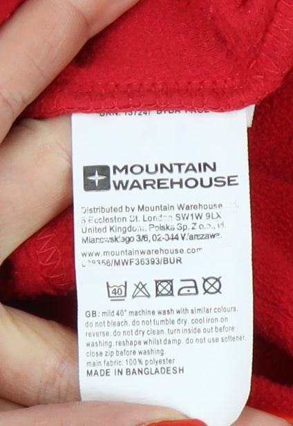 Womens UK Size S Mountain Warehouse Red Pullover Sweatshirt
