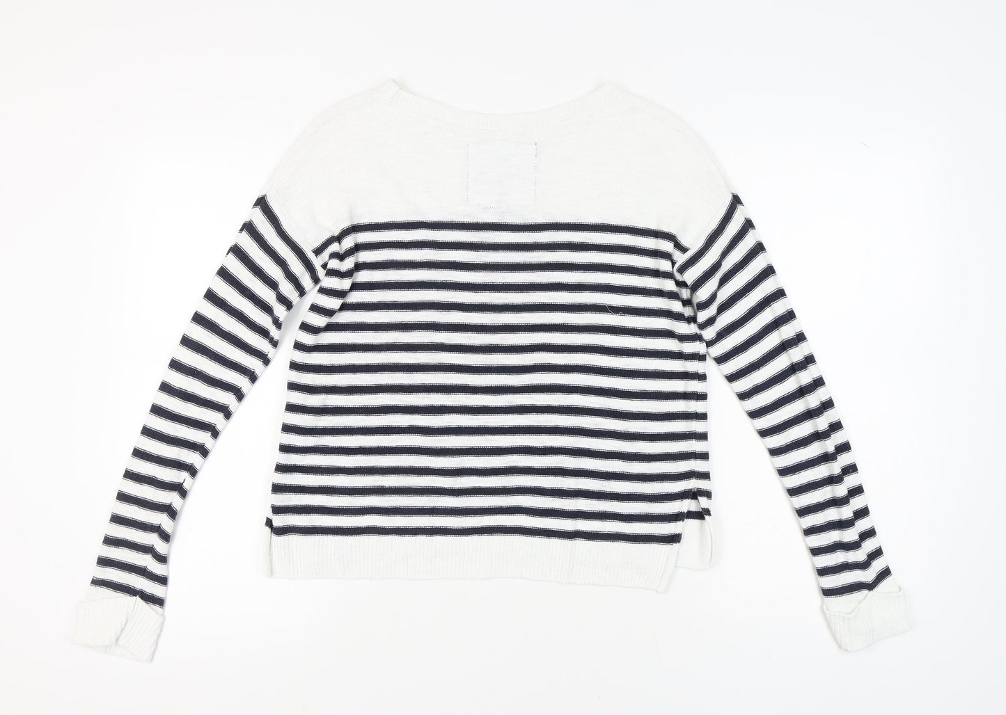 Luperdry Women's Striped Pullover Jumper S White
