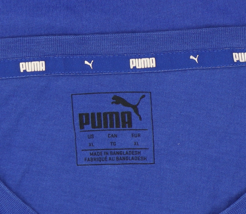 Puma Men's Blue XL Graphic Print T-Shirt