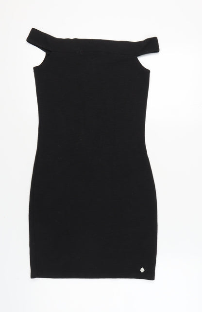 Superdry Women's Black Off the Shoulder Dress, Size S