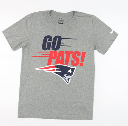 Nike Men’s Grey Graphic Print T-Shirt - Size S