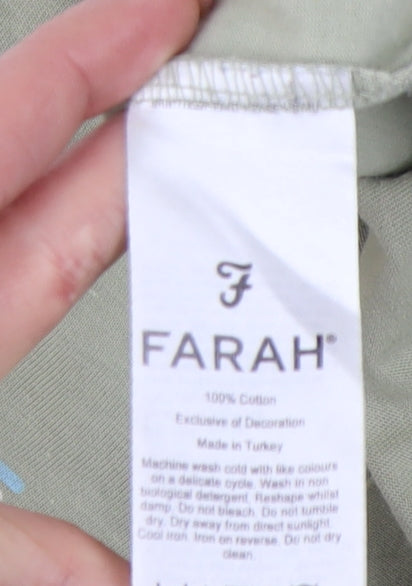 Mens UK Size M Farah Green  T-Shirt