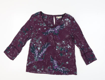 Womens UK Size 10 White Stuff Purple Basic Blouse