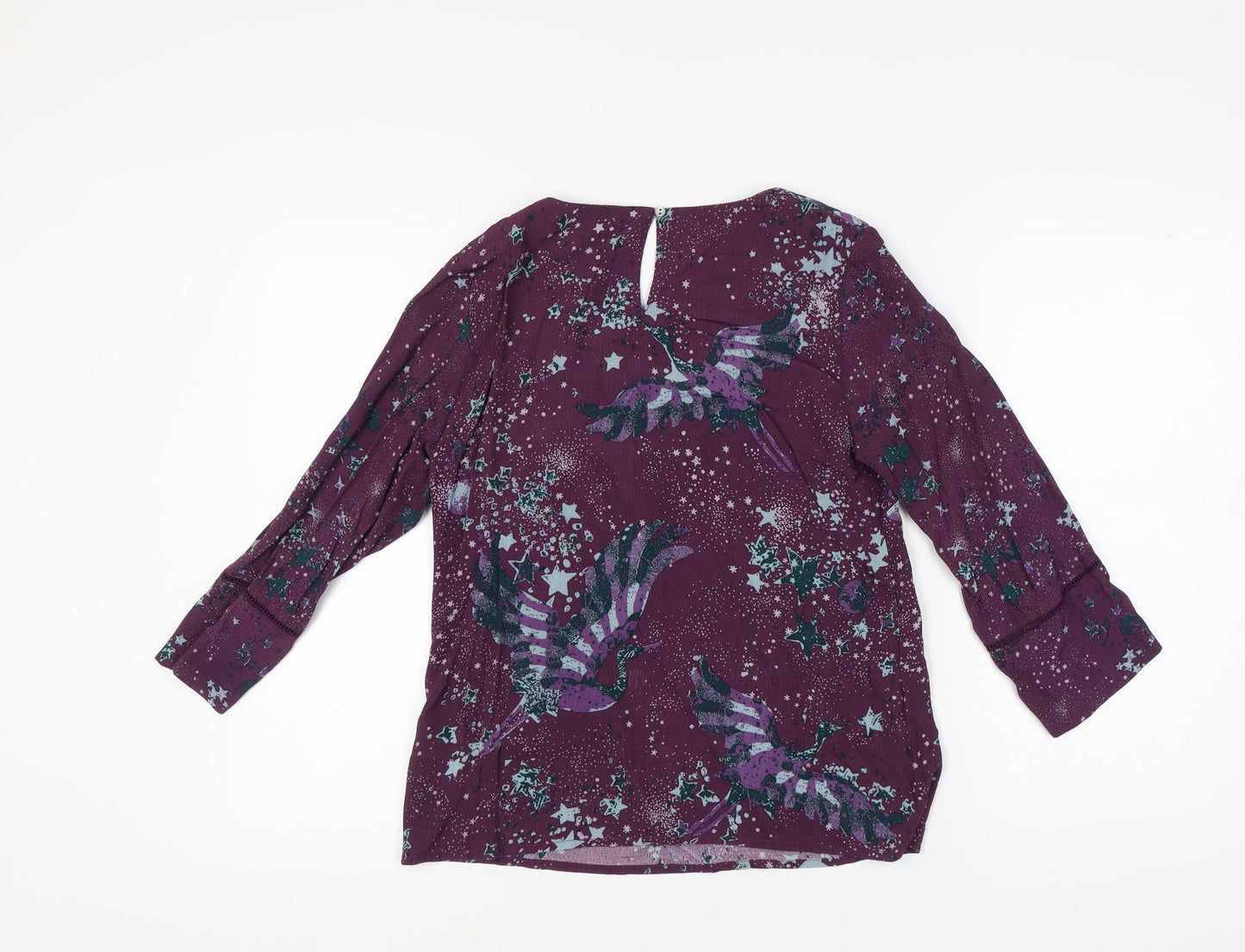 Womens UK Size 10 White Stuff Purple Basic Blouse