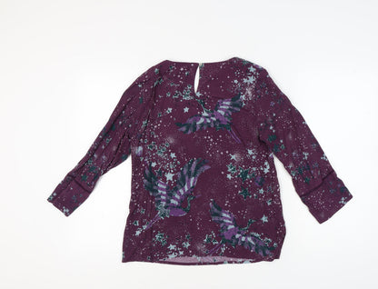 Womens UK Size 10 White Stuff Purple Basic Blouse
