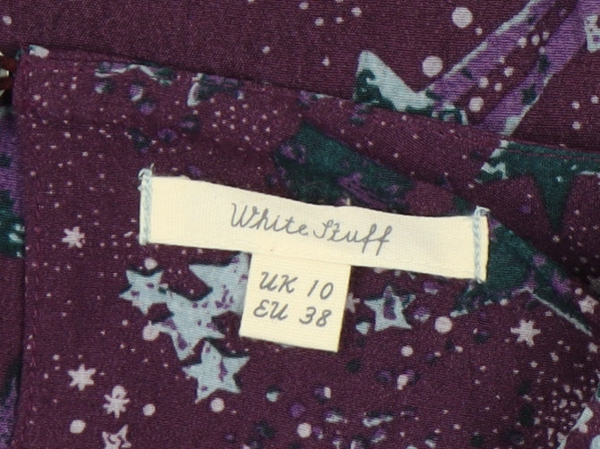 Womens UK Size 10 White Stuff Purple Basic Blouse