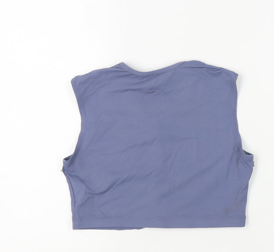 Nike Women's Blue Sleeveless Athletic Crop Top