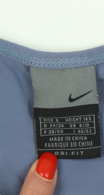 Nike Women's Blue Sleeveless Athletic Crop Top