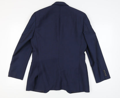 Austin Reed Men's Blue Blazer, Size 40R, Mohair Blend