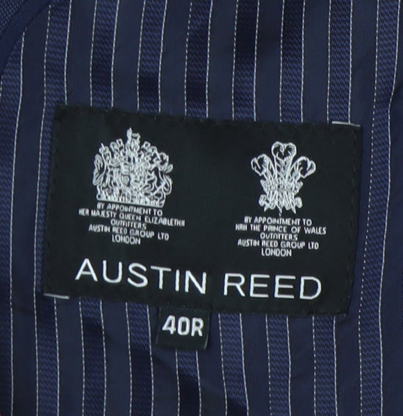 Austin Reed Men's Blue Blazer, Size 40R, Mohair Blend