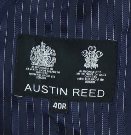 Austin Reed Men's Blue Blazer, Size 40R, Mohair Blend