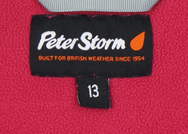 Peter Storm Girls Red Fleece Pullover Sweatshirt 13 Years