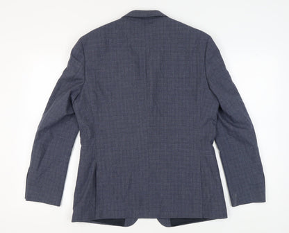Mens UK Size 42 Ben Sherman Regular Blue Suit Jacket