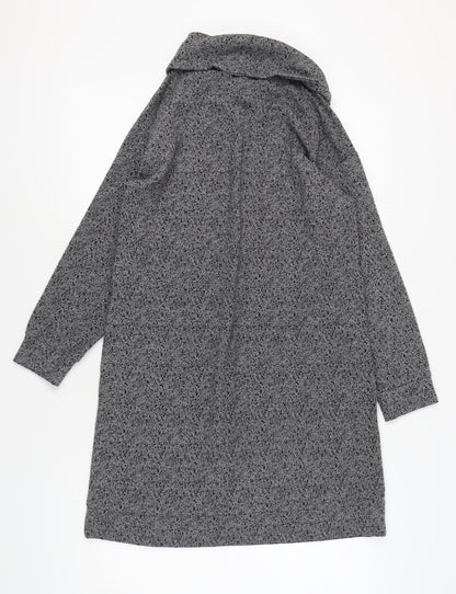 White Stuff Women Grey Long Sleeve Knit Cowl Neck Dress