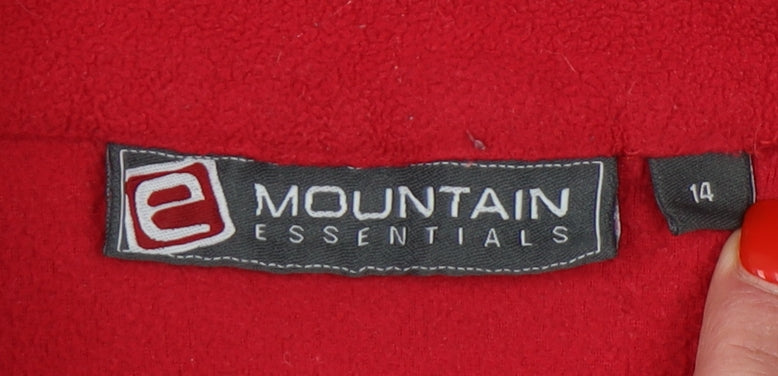 Mountain Essentials Women's Red 1/2 Zip Fleece 14