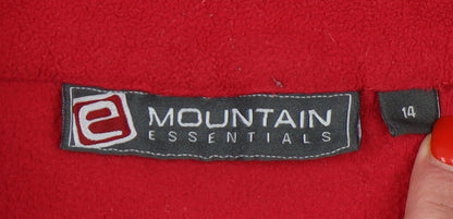 Mountain Essentials Women's Red 1/2 Zip Fleece 14