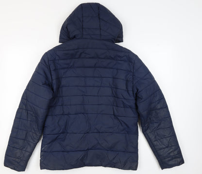 Mens UK Size M JACK & JONES Blue Puffer Jacket