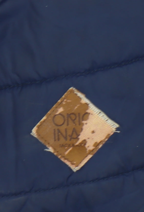 Mens UK Size M JACK & JONES Blue Puffer Jacket