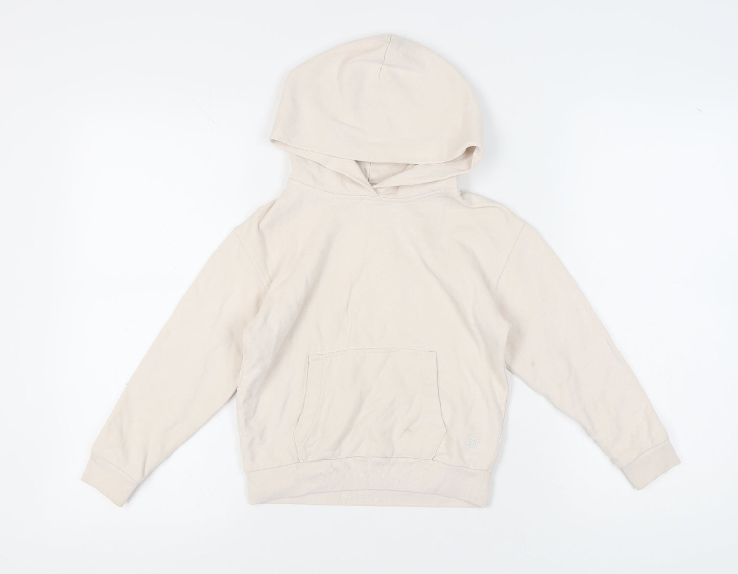 Reiss Girls Beige Hoodie, 6-7 Years, Cotton Pullover